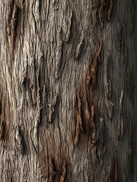 Fundo de textura vertical de árvore de madeira gerado por IA
