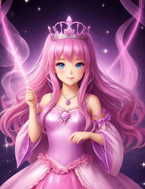 fundo de tiara de princesa mágica vibrante