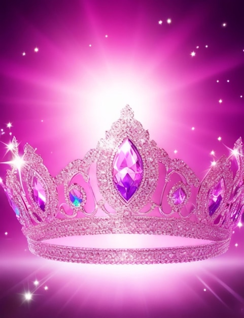 Foto fundo de tiara de princesa mágica vibrante