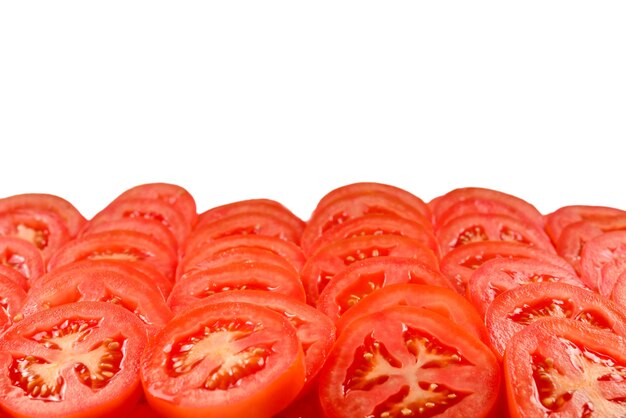 Fundo de tomate fatiado