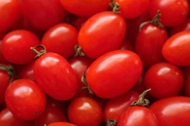 Fundo de tomate orgânico maduro vermelho