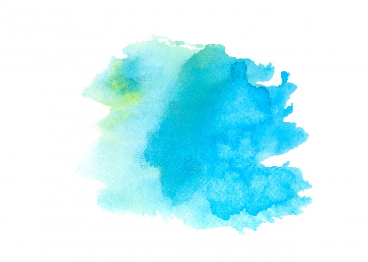 fundo de traçado de tinta aquarela mancha azul