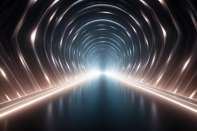 Fundo de túnel de luz