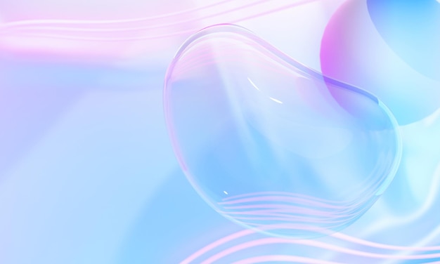 Fundo de vidro roxo rosa abstrato 3d renderização de ilustração 3d