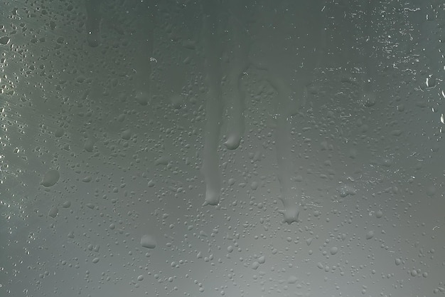 fundo de vidro úmido condensado / chuva abstrata, textura de gotas em vidro transparente