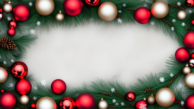 Fundo decorativo de Natal com elementos naturais