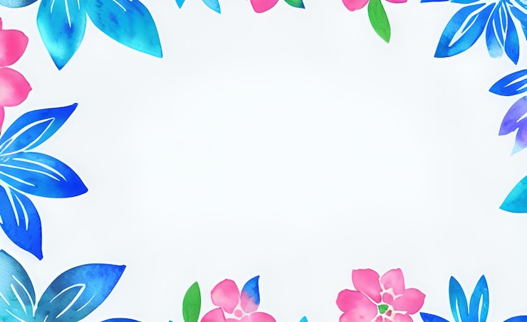 Foto fundo delicado da moldura de flores em aquarela