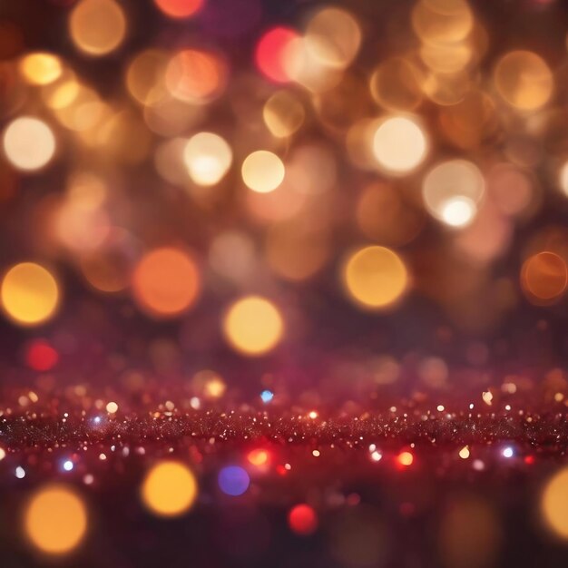 Foto fundo desfocado festivo romântico com efeitos de luzes bokeh gerados por ia