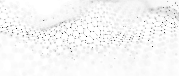 Foto fundo digital abstrato estrutura de conexão de rede big data renderização em 3d de onda abstrata futurista