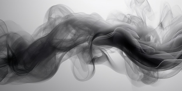 Fundo digital com múltiplas camadas de fumaça cinzenta e branca criando uma composição cativante e dinâmica Generative Ai