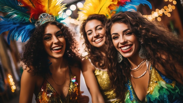 Foto fundo do carnaval brasileiro ilustração ai generativexa