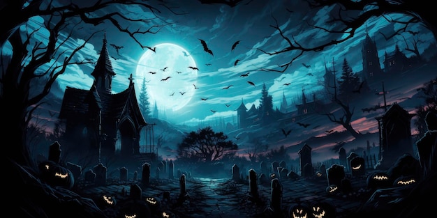 Fundo do castelo de Halloween