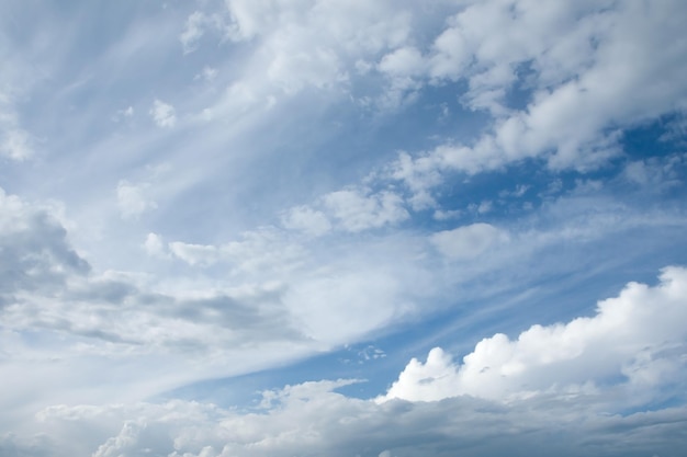 Fundo do céu azul com nuvens brancas