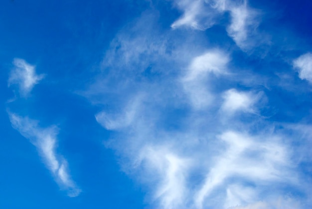 Fundo do céu azul com pequenas nuvens