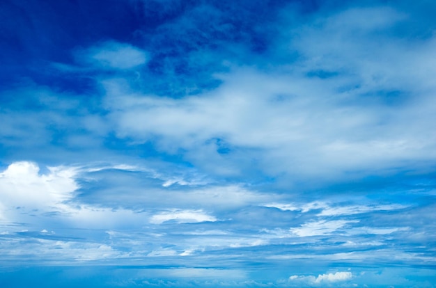 Fundo do céu azul com pequenas nuvens