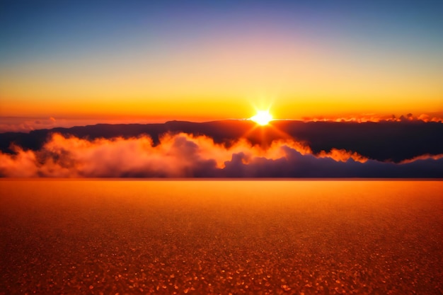 fundo do céu pôr do sol com pequenas nuvens realistas