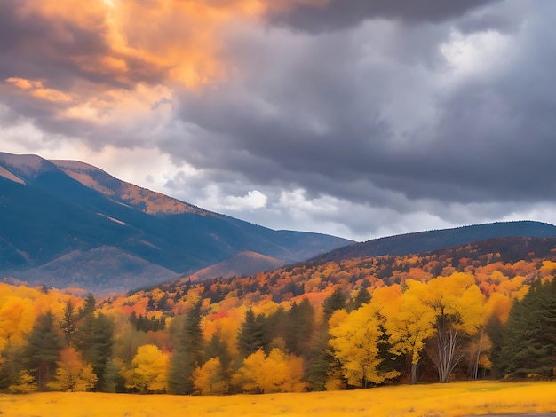 Fundo do conceito da natureza do outono da beleza gerado pelo AI