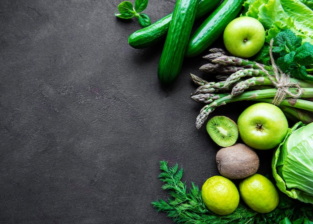 Fundo do conceito de comida vegetariana saudável