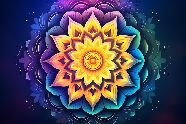 Fundo do conceito de mandala de gradiente colorido