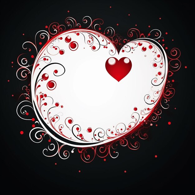 fundo do dia de valentine com corações e um círculo