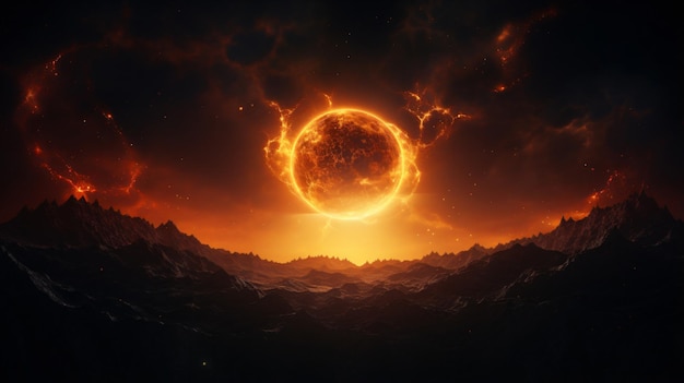 Fundo do eclipse solar