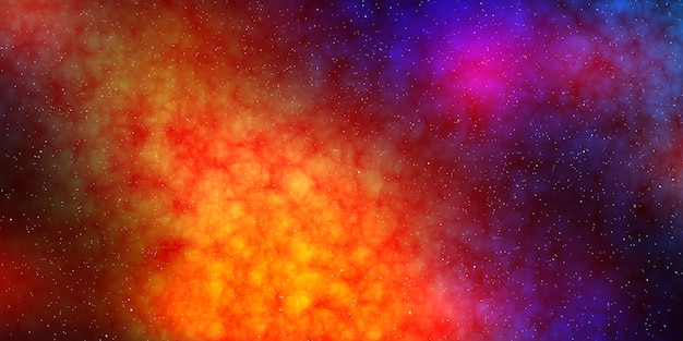 Fundo do espaço com nebulosa realista e estrelas brilhantes
