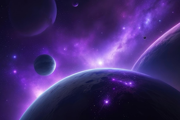 Fundo do espaço roxo