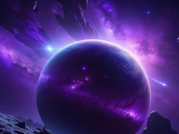 Fundo do espaço roxo