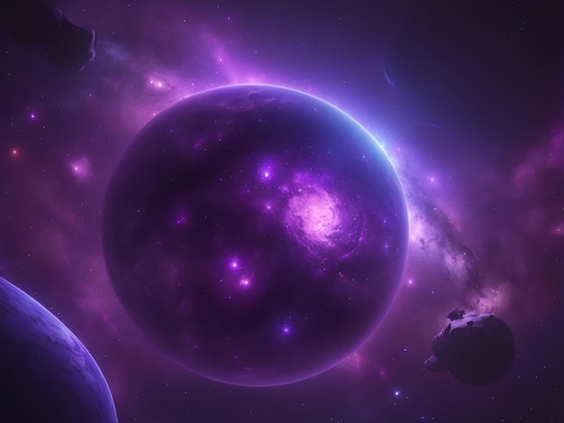 Fundo do espaço roxo