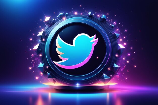 Foto fundo do logotipo mágico do twitter