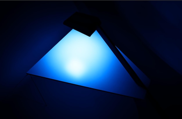 Fundo do objeto da lâmpada futurústica azul diagonal hd