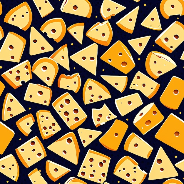 fundo do padrão de costura das fatias de queijo