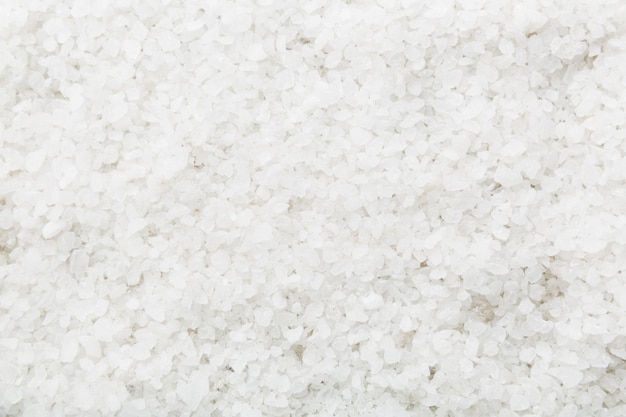 Fundo do sal do mar branco Textura de sal grosso com espaço de cópia
