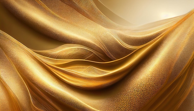 Foto fundo dourado brilhante com padrões de parede dourada de luxo