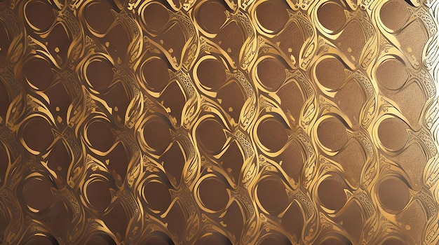 Fundo dourado brilhante com padrões Parede abstrata dourada de luxo