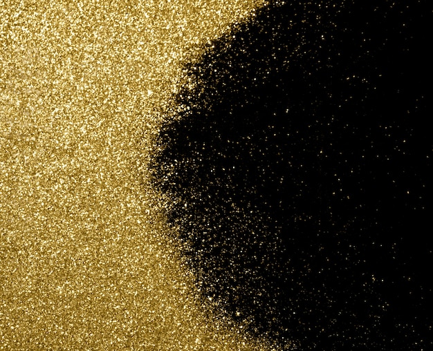 Fundo dourado do sumário do Natal da textura do brilho.