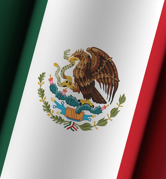 Fundo dramático da bandeira do México completo