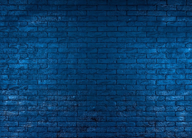 Foto fundo e textura da parede de tijolo azul escuro para design