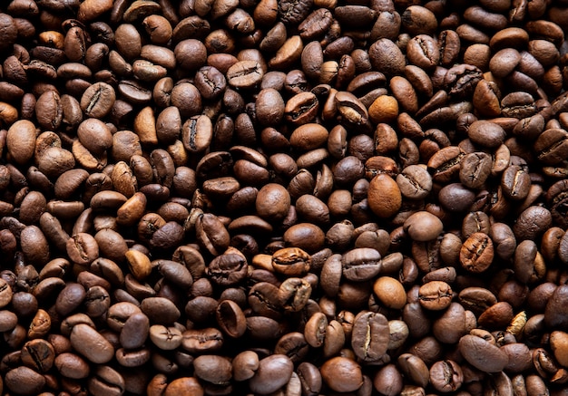 fundo e textura de grãos de café