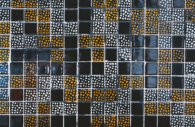 Fundo e textura de mosaico preto