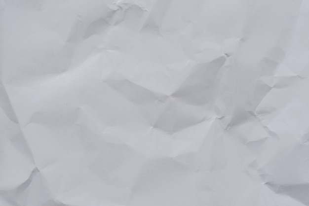 Fundo e textura de papel amarrotado branco, papel rasgado enrugado, branco, resumo