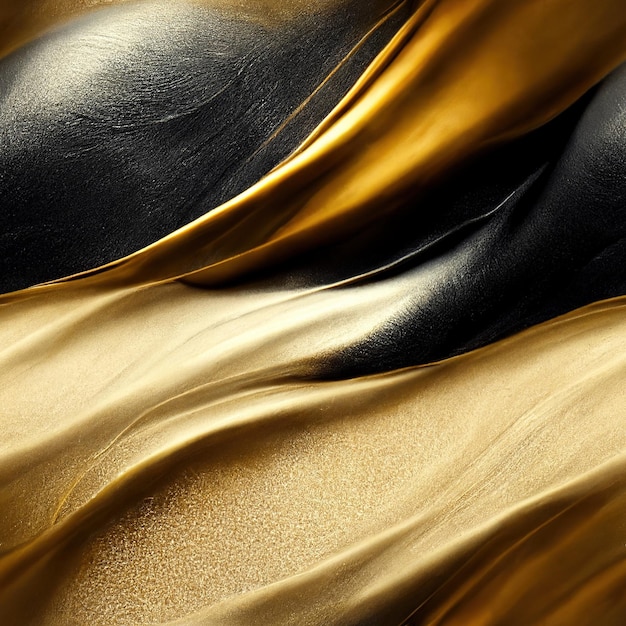 Foto fundo elegante luxuoso preto e dourado com ondas