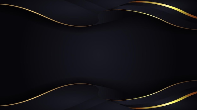 Fundo escuro com ouro de luxo
