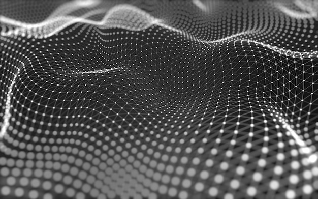 Fundo escuro poligonal abstrato baixo poli de espaço, renderização em 3d