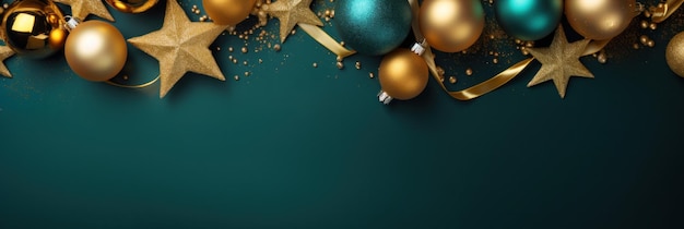 Fundo esmeralda de Natal com espaço para cópia