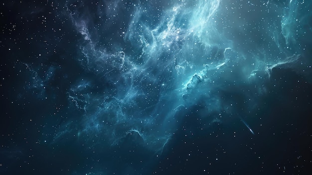 Foto fundo espacial com nebulosas realistas e estrelas brilhantes cosmos colorido com poeira estelar e ondas lácteas