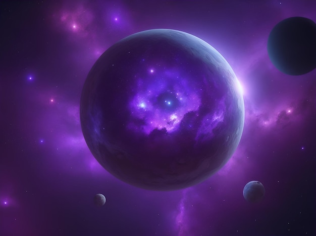 Fundo espacial roxo