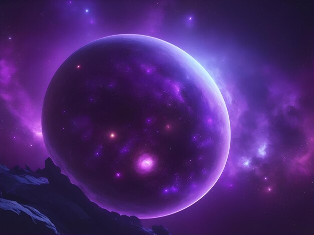 Fundo espacial roxo