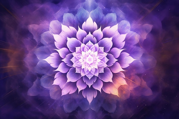 Fundo espiritual Representação do Chakra da Coroa