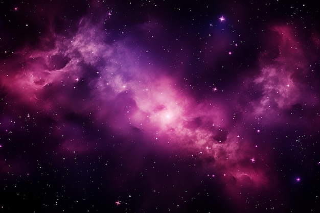 Fundo estampado de galáxia rosa escuro e roxo